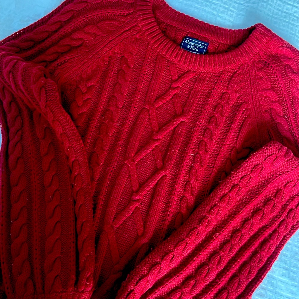 Abrercombie & Fitch Red Sweater XL